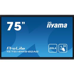 iiyama ProLite monitor TE7514MIS-B2AG 75", 4k UHD, Infrared 50pt touch, Anti-glare coating, VA, Google EDLA Certified, features Note, Browser & Cloud Drive, iiWare 12E