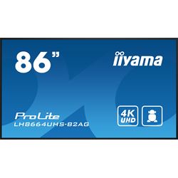 iiyama ProLite LH8664UHS-B2AG 86", 24/7, 4K, IPS, HDMI, landscape/portrait, Wifi, Android OS, signal FailOver, 500cd/m² high brightness, Anti-Glare thumbnail 0