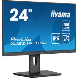 iiyama ProLite monitor XUB2493HSU-B7 24", IPS, 100hz, Height Adjustable, Black, Ultra Slim Bezel, HDMI, DisplayPort, Blue light reducer, Flicker free thumbnail 2