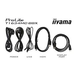 iiyama ProLite T1634MC-B8X 16" Black, IPS, touch through glass, 16:9, Projective Capacitive 10pt touch,  thumbnail 12